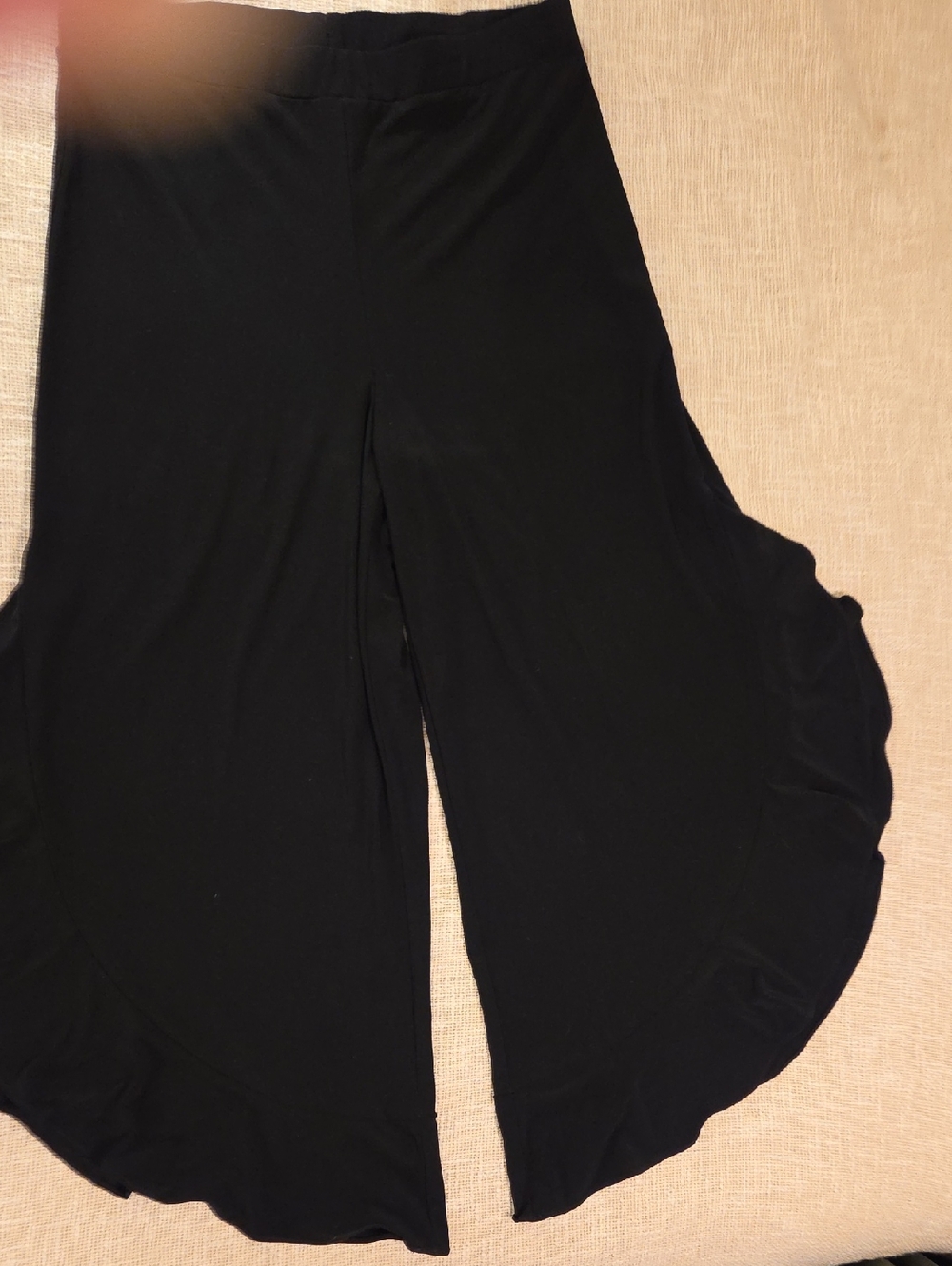 Joseph Ribkoff Black Wide-Leg Split Palazzo Pants